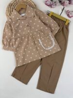 شومیز شلوار دخترانه گلی - Image 3