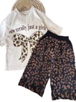 تیشرت و شلوارک راحتی دخترانه girls - Image 3