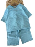 تیشرت و شلوارک راحتی اسپرت راه راه رنگی - Image 2