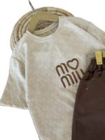 تیشرت و شلوارک بیرونی دخترانه miu قلبی - Image 5