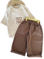 تیشرت و شلوارک بیرونی دخترانه miu قلبی - Image 3