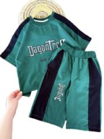 تیشرت و شلوارک پسرانه راحتی تیکه دار - Image 2