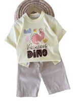 تیشرت و شلوارک بیرونی دخترانه Dino - Image 2