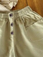 شومیز شورتک بیرونی دخترانه گلدوزی - Image 6