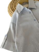 شومیز شلوار واید بیرونی دخترانه نگین - Image 7
