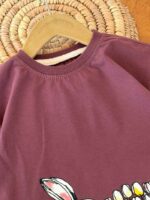 تیشرت و شلوار راحتی دخترانه خرگوش و گل - Image 9