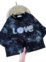 کراپ بیرونی دخترانه LOVE نگینی - Image 3