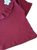 تیشرت باکسی بیرونی دخترانه چین دار - Image 6