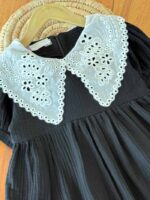 پیراهن بیرونی دخترانه یقه دانتل - Image 3