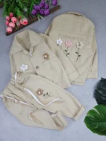 کت و شلوار کتان دخترانه برکه