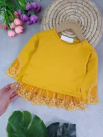 بلوز تک دخترانه لبه تور - Image 2