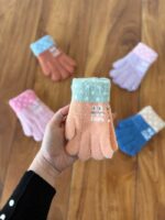 دستکش دخترانه خال خالی - Image 4