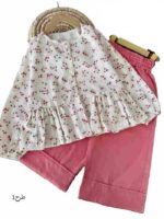 شومیز شلوار واید دخترانه گلدار