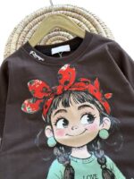 بلوز دخترانه پاپیون قرمز - Image 6