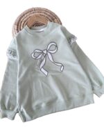 بلوز تک دخترانه دورس پاپیونی گیپور - Image 2