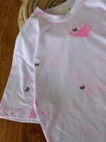 تیشرت تک دخترانه پروانه نقره ای - Image 3