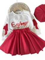 سه تیکه کراپ دامن و کلاه دخترانه ENJOY - Image 5