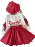 سه تیکه کراپ دامن و کلاه دخترانه ENJOY - Image 6
