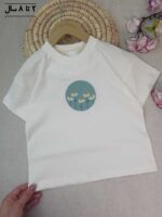 تیشرت دخترانه گل دایره ای - Image 3