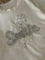 کراپ و شلوار کتان بیرونی دخترانه SMILE - Image 6