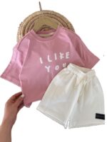 تیشرت و شلوارک پنبه دخترانه LIKE - Image 2