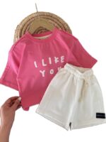 تیشرت و شلوارک پنبه دخترانه LIKE - Image 3