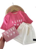 تیشرت و شلوارک پنبه دخترانه LIKE