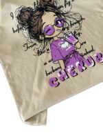تیشرت و شلوارک پنبه راحتی دخترانه دختر عینکی - Image 8