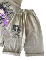 تیشرت و شلوارک پنبه راحتی دخترانه دختر عینکی - Image 5