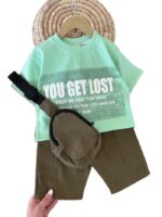تیشرت و شلوارک کتان بیرونی پسرانه lost - Image 2