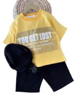 تیشرت و شلوارک کتان بیرونی پسرانه lost - Image 3