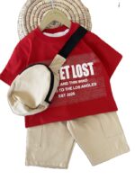 تیشرت و شلوارک کتان بیرونی پسرانه lost