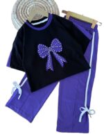 تیشرت و شلوار راحتی دخترانه دلارا - Image 3