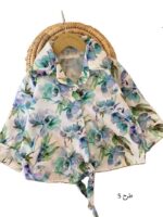شومیز گره ای دخترانه بیرونی گلی - Image 7