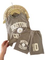 تاپ و شلوارک پنبه راحتی پسرانه BOSTON - Image 2