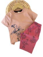 تیشرت و شلوارک راحتی دخترانه باله - Image 2