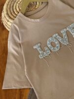 کراپ و شلوار بیرونی دخترانه Love - Image 4