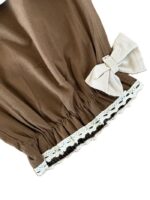 شومیز و شلوارک لینن بیرونی دخترانه یقه گل - Image 5