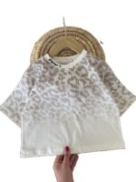 تیشرت باکسی دخترانه پلنگی - Image 2