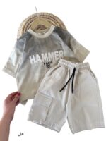 تیشرت و شلوارک کتان بیرونی پسرانه HAMMER - Image 3