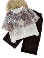 تیشرت و شلوار  واید راحتی دخترانه DIOR - Image 2