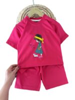 تیشرت و شلوارک پنبه راحتی دخترانه Nice - Image 2