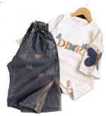 تیشرت و شلوارک جین بیرونی دخترانه DIOR - Image 2