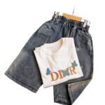 تیشرت و شلوارک جین بیرونی دخترانه DIOR - Image 4