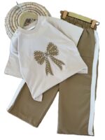 تیشرت و شلوار کتان بیرونی دخترانه ماهک - Image 2