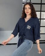 شومیز بیرونی دخترانه miu - Image 2