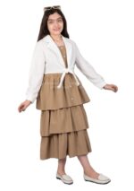 دو تیکه شومیز و سارافون بیرونی دخترانه دیلان - Image 2